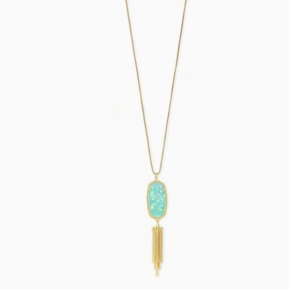 Kendra Scott Rayne Long Pendant Necklace - Mint - Picture 2 of 7
